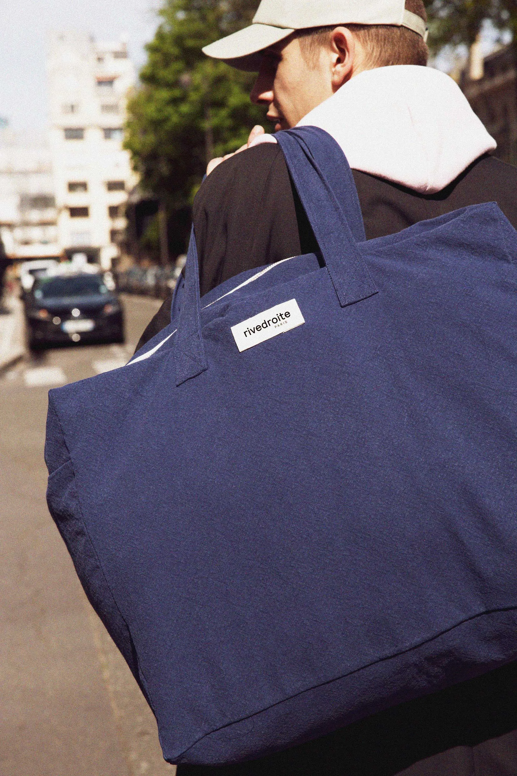 Elzevir the big weekend bag - Recycled cotton Midnight Blue