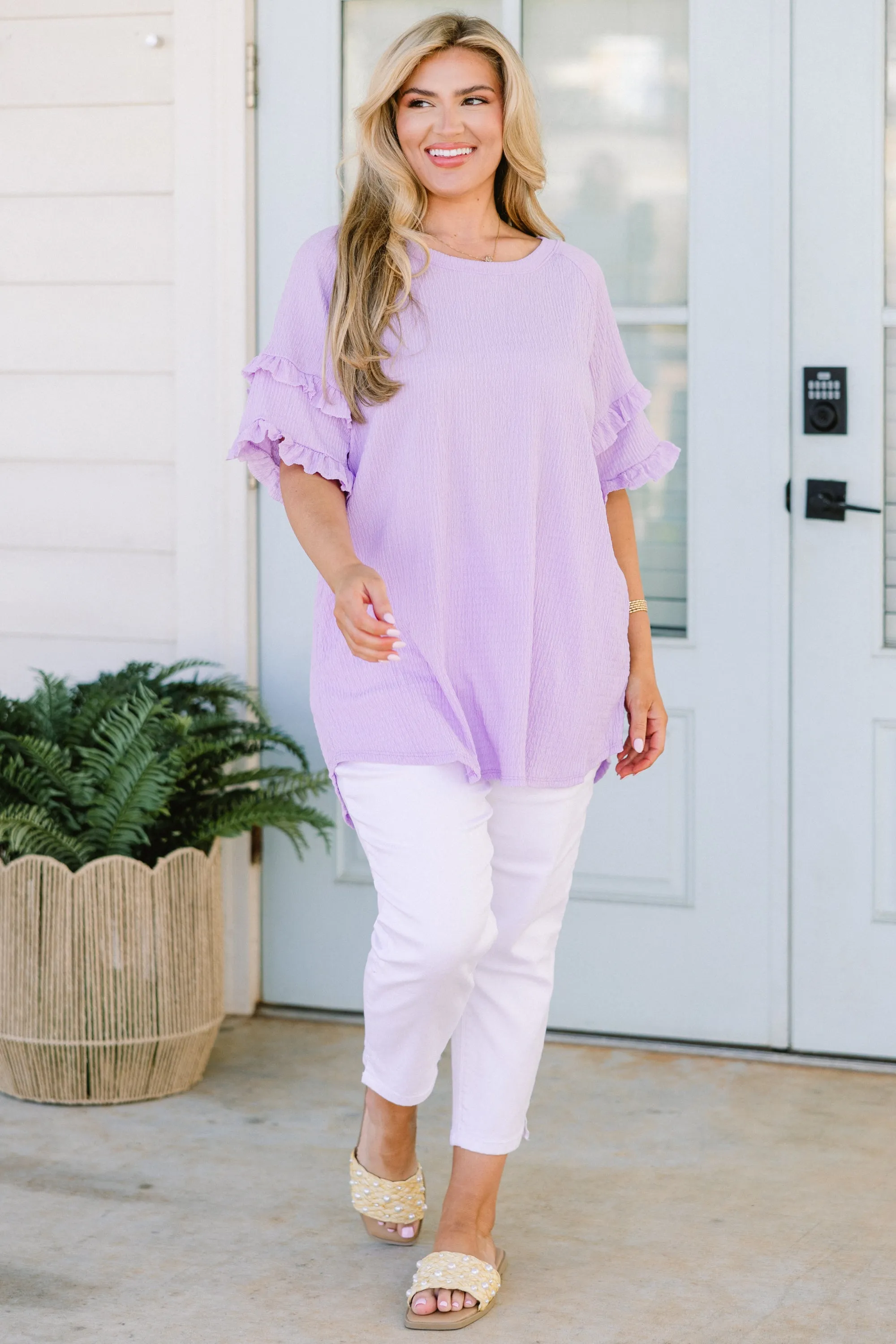 Enjoying The Day Top, Lavender