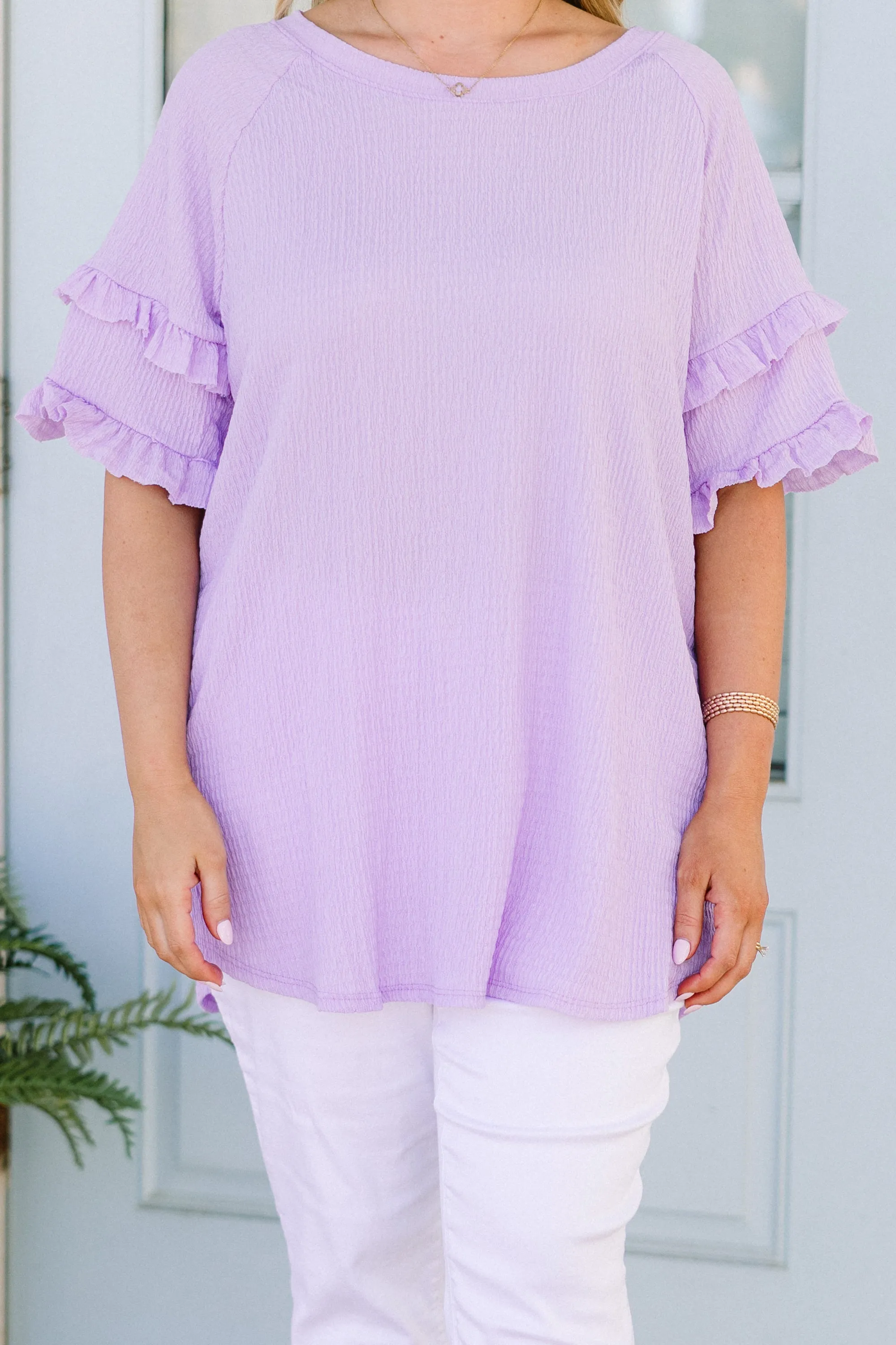Enjoying The Day Top, Lavender