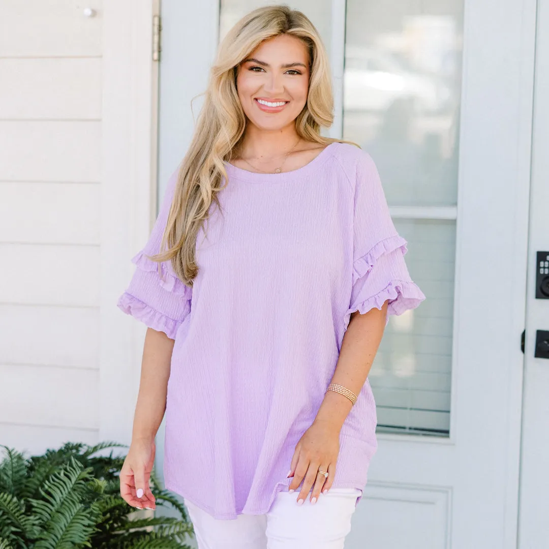 Enjoying The Day Top, Lavender