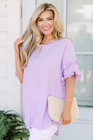 Enjoying The Day Top, Lavender