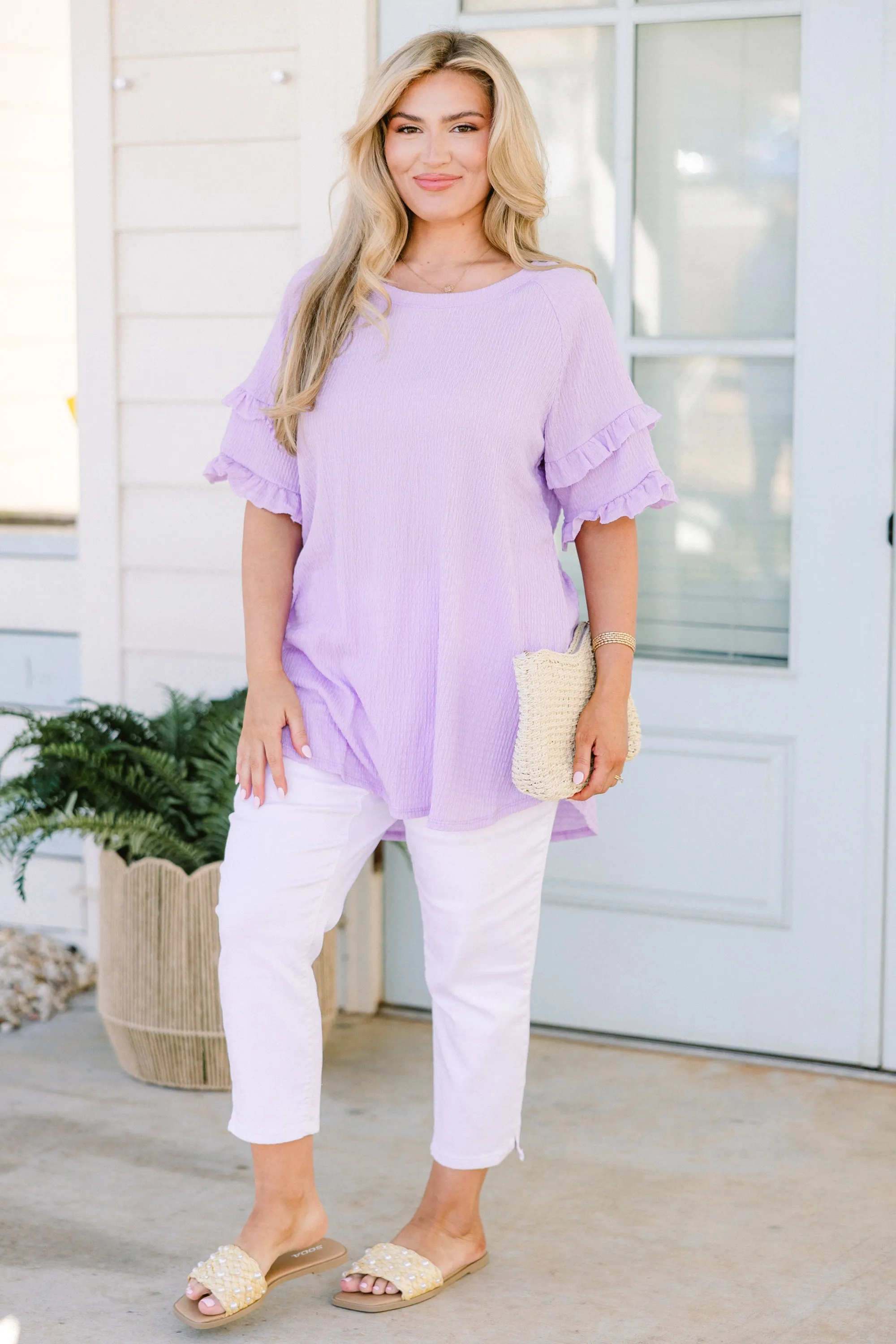 Enjoying The Day Top, Lavender