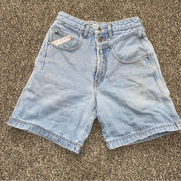Epic Vintage Unionbay Denim 70s Shorts Asymmetrical Ultra High Rise Waisted 26 w