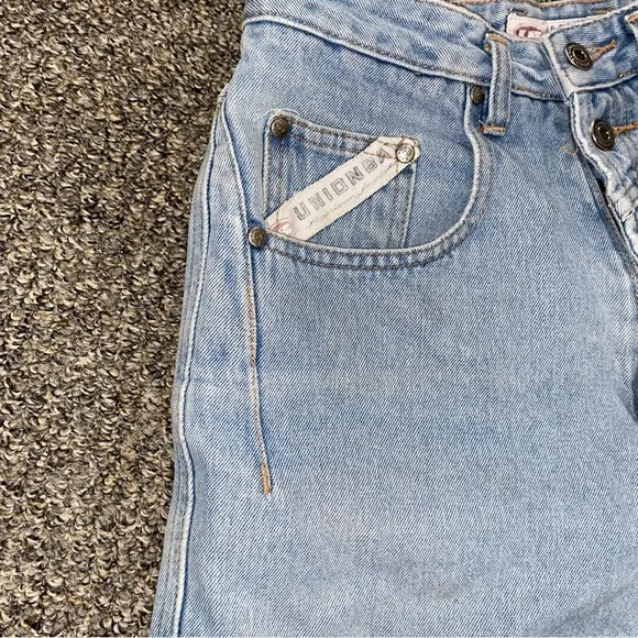 Epic Vintage Unionbay Denim 70s Shorts Asymmetrical Ultra High Rise Waisted 26 w