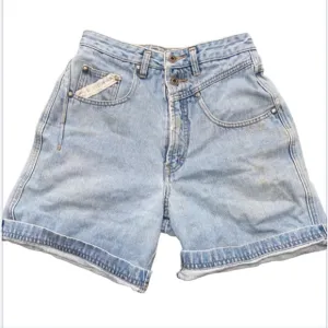 Epic Vintage Unionbay Denim 70s Shorts Asymmetrical Ultra High Rise Waisted 26 w