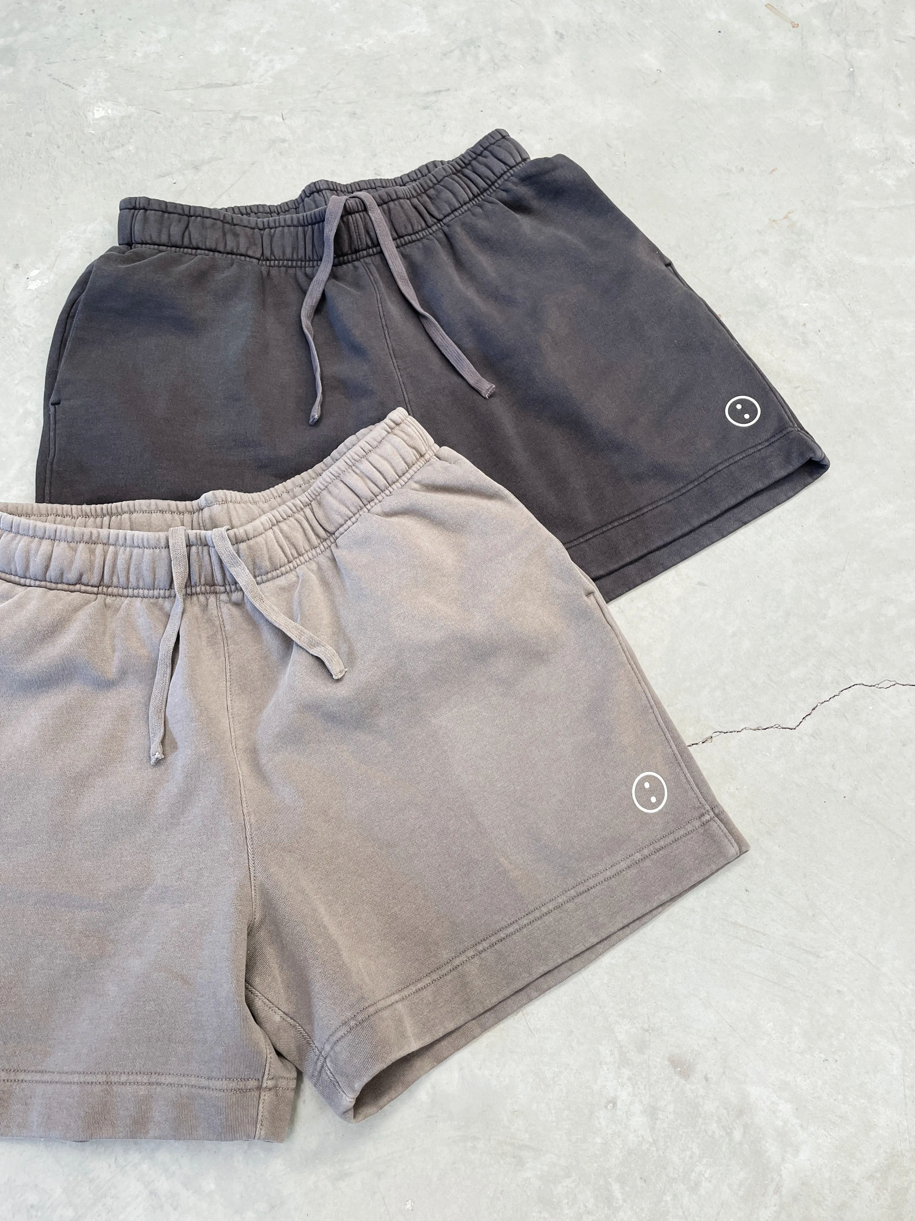 Essentials Premium Faded Jogger Shorts - Vintage Grey