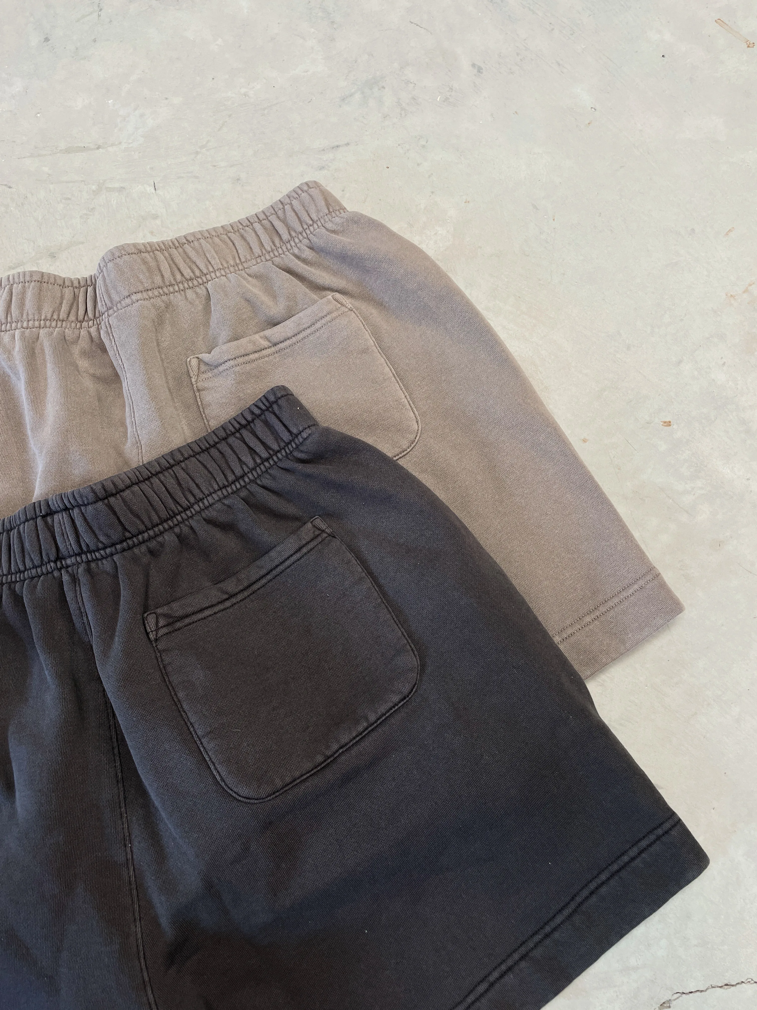 Essentials Premium Faded Jogger Shorts - Vintage Grey