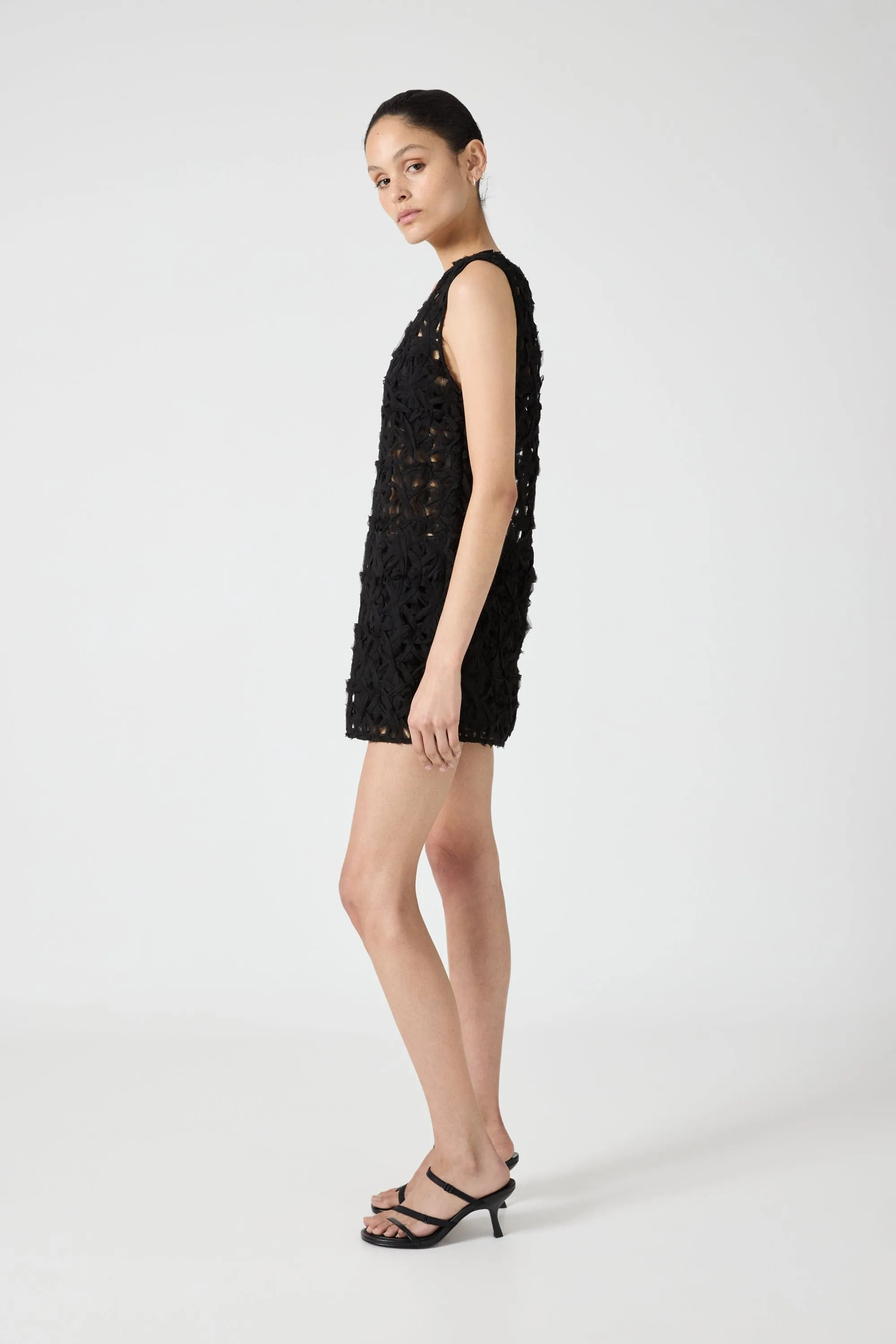 ETHEREAL MINI DRESS | BLACK