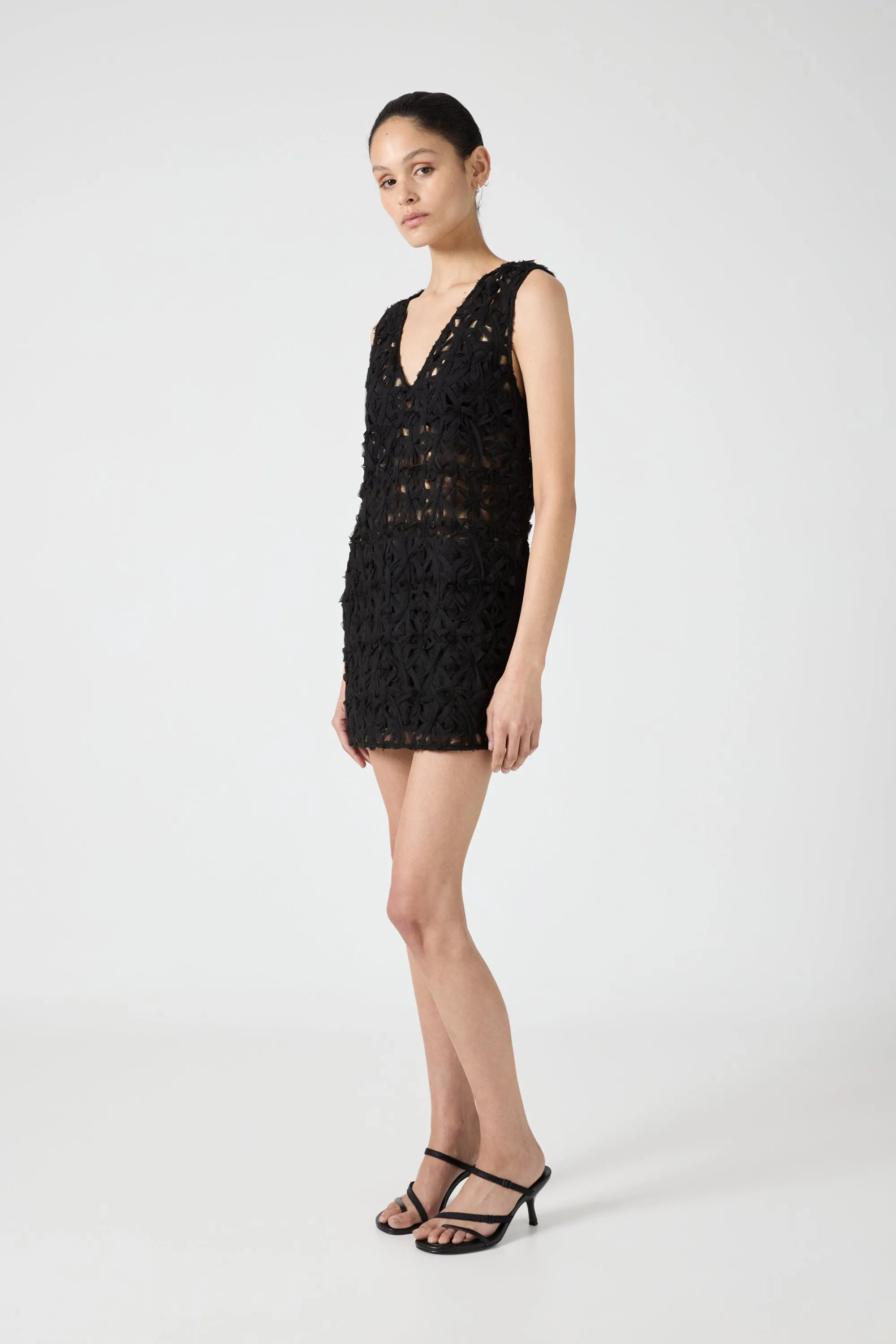 ETHEREAL MINI DRESS | BLACK