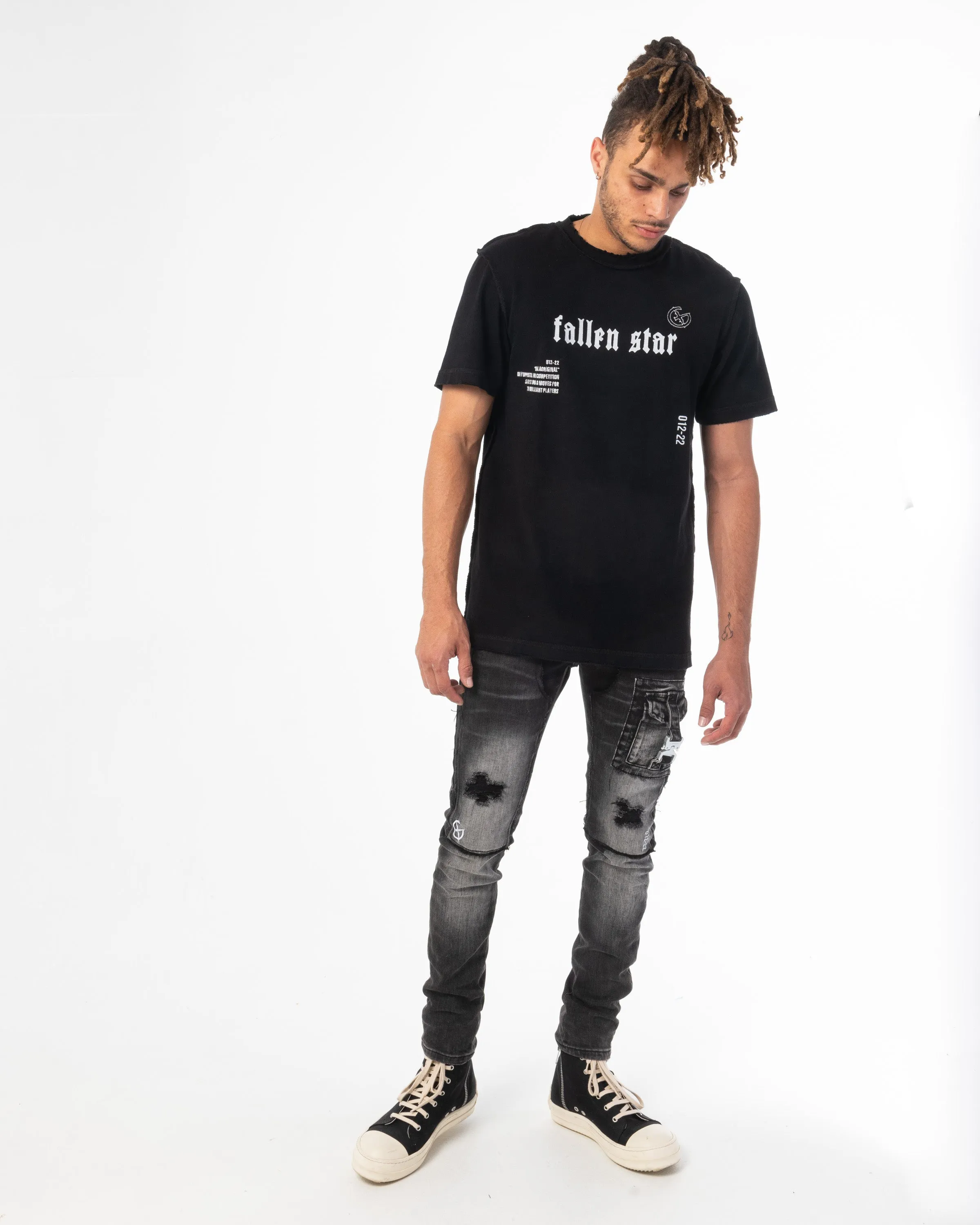 FALLEN STAR TEE (JET BLACK)