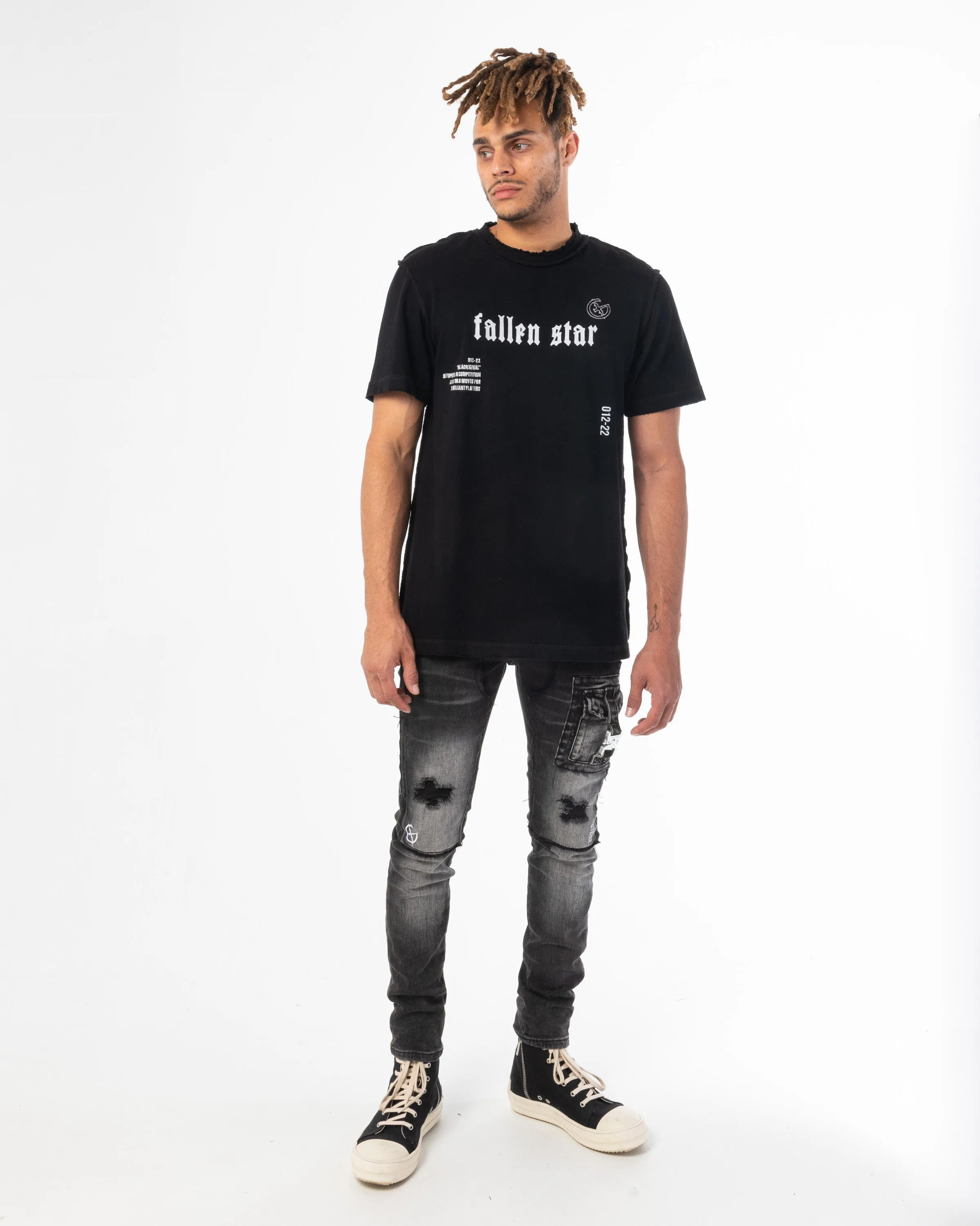 FALLEN STAR TEE (JET BLACK)