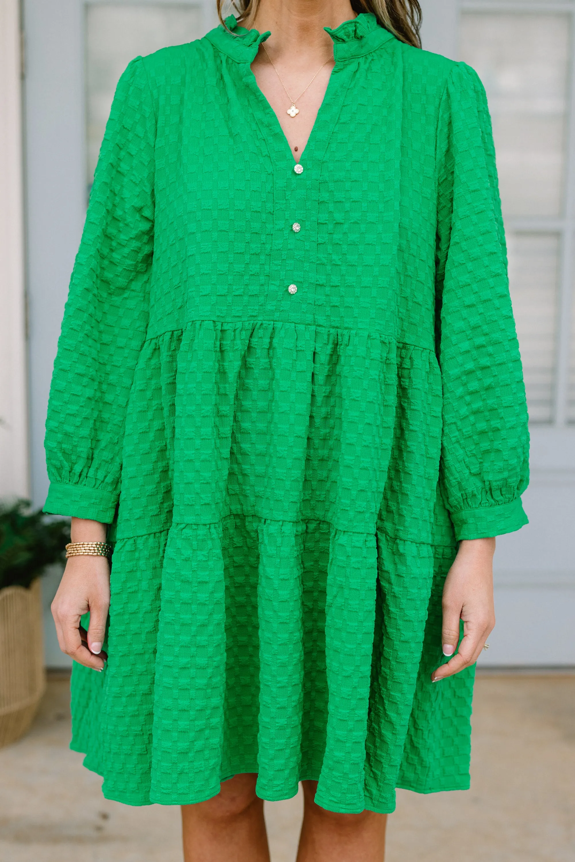 Feels Like Yesterday Dress, Kelly Green