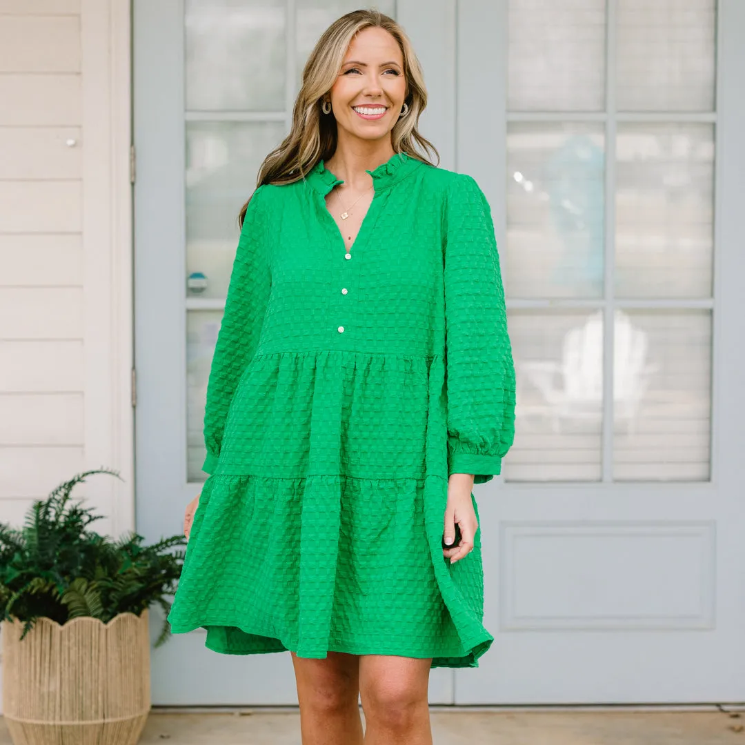 Feels Like Yesterday Dress, Kelly Green