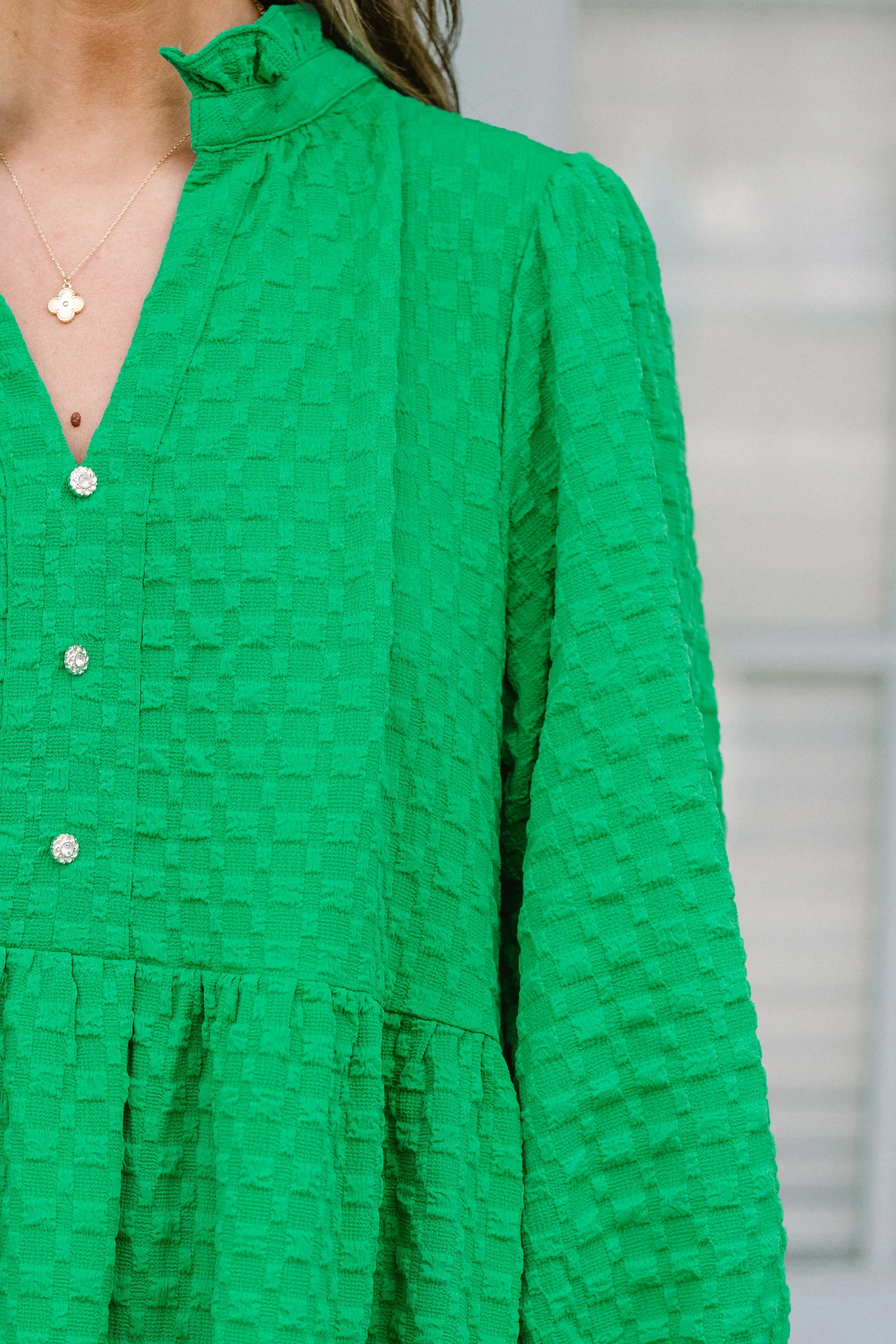 Feels Like Yesterday Dress, Kelly Green