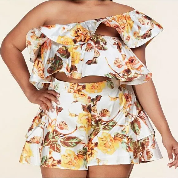 🔥FINAL PRICE!🔥NEW L’atise by Amy Plus Size 2-Piece Shorts Set