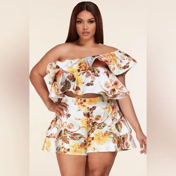 🔥FINAL PRICE!🔥NEW L’atise by Amy Plus Size 2-Piece Shorts Set