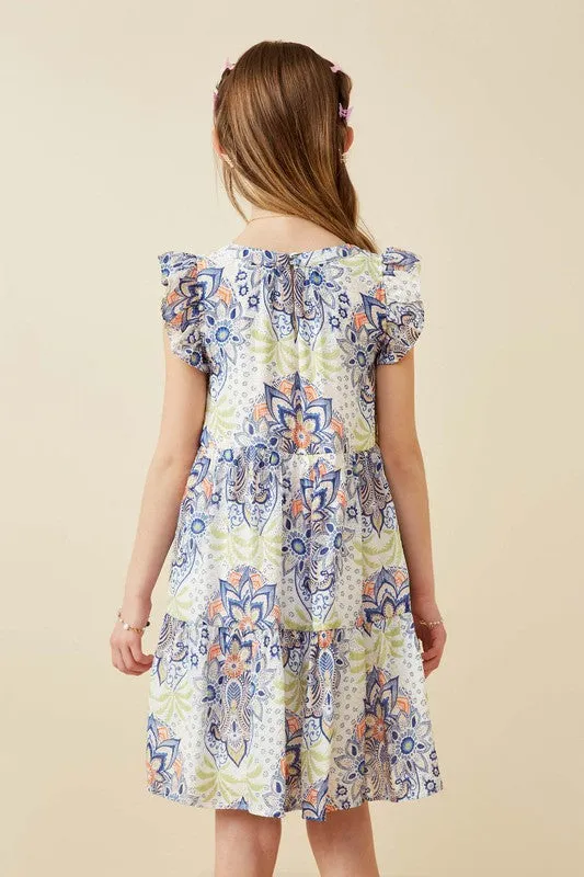 Floral Mandala Print Dress