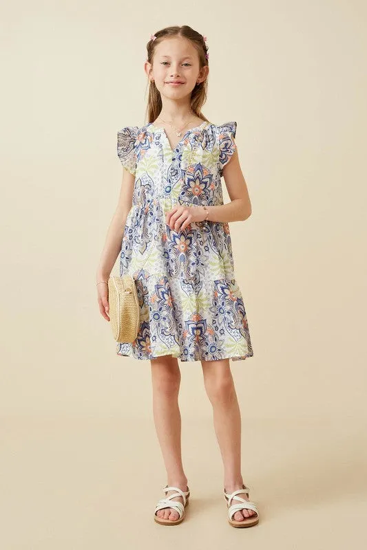 Floral Mandala Print Dress