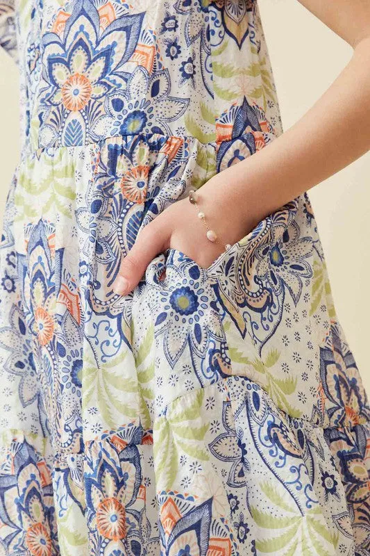 Floral Mandala Print Dress