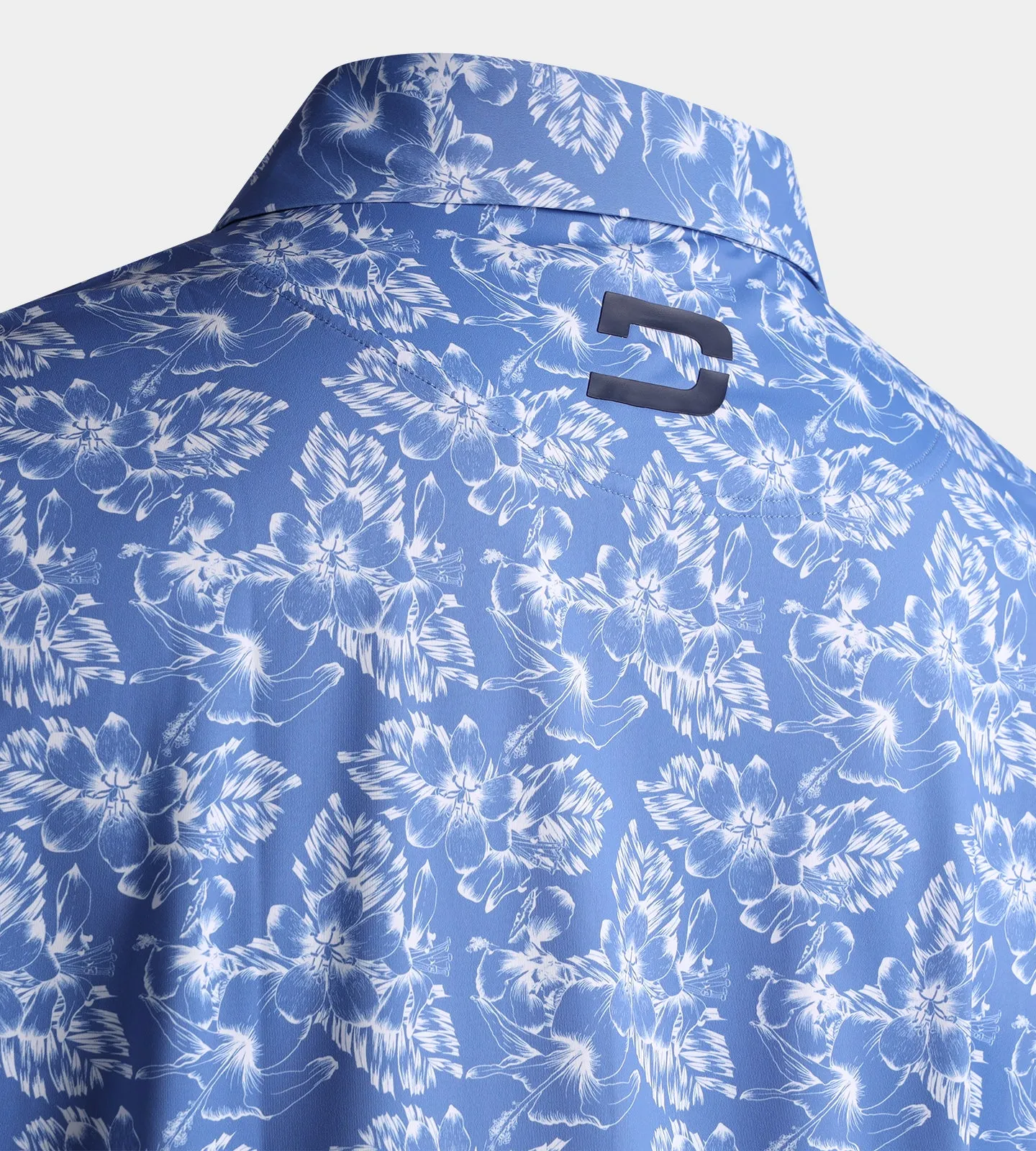 FLORAL TECH POLO - BLUE