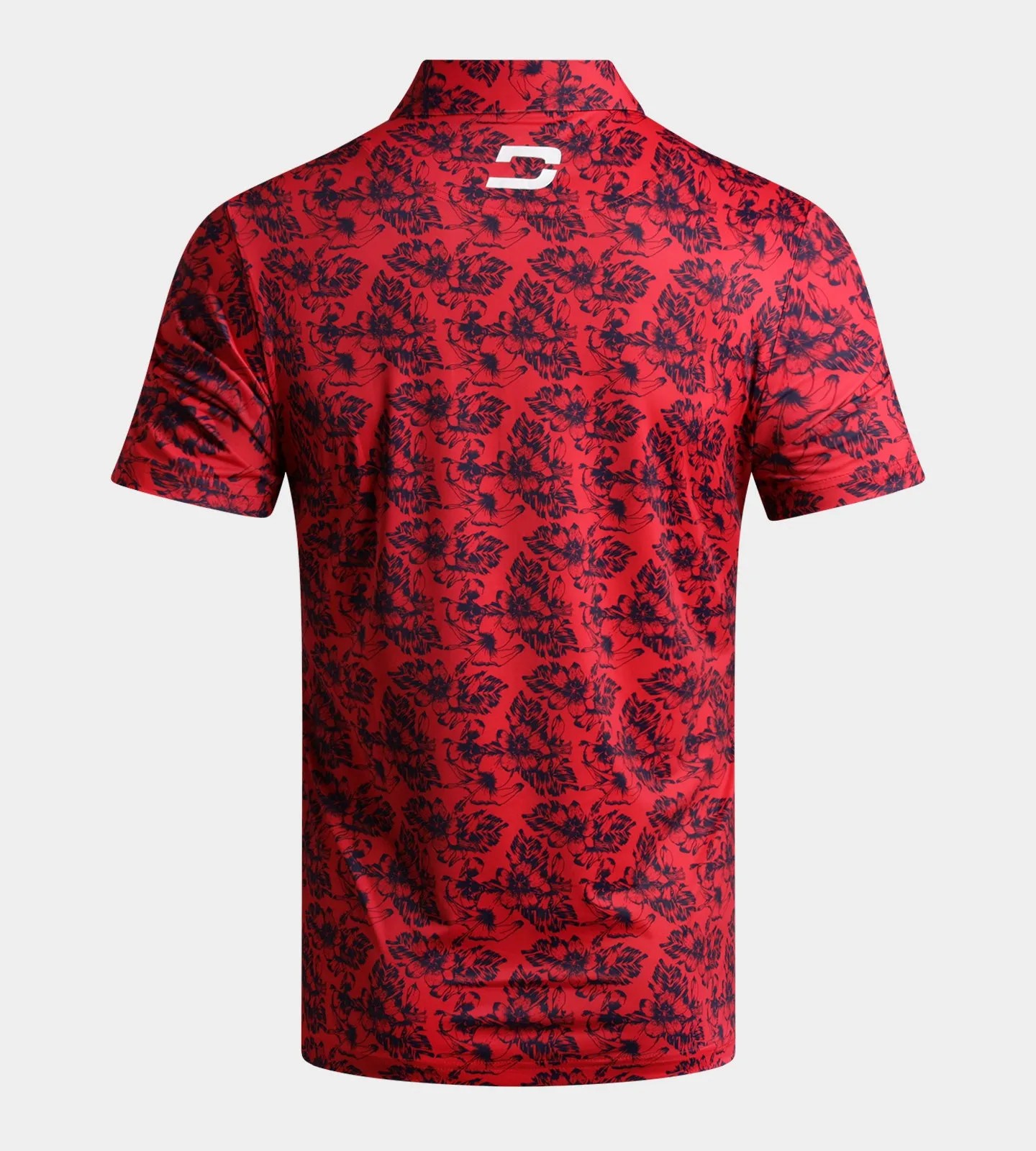 FLORAL TECH POLO - RED