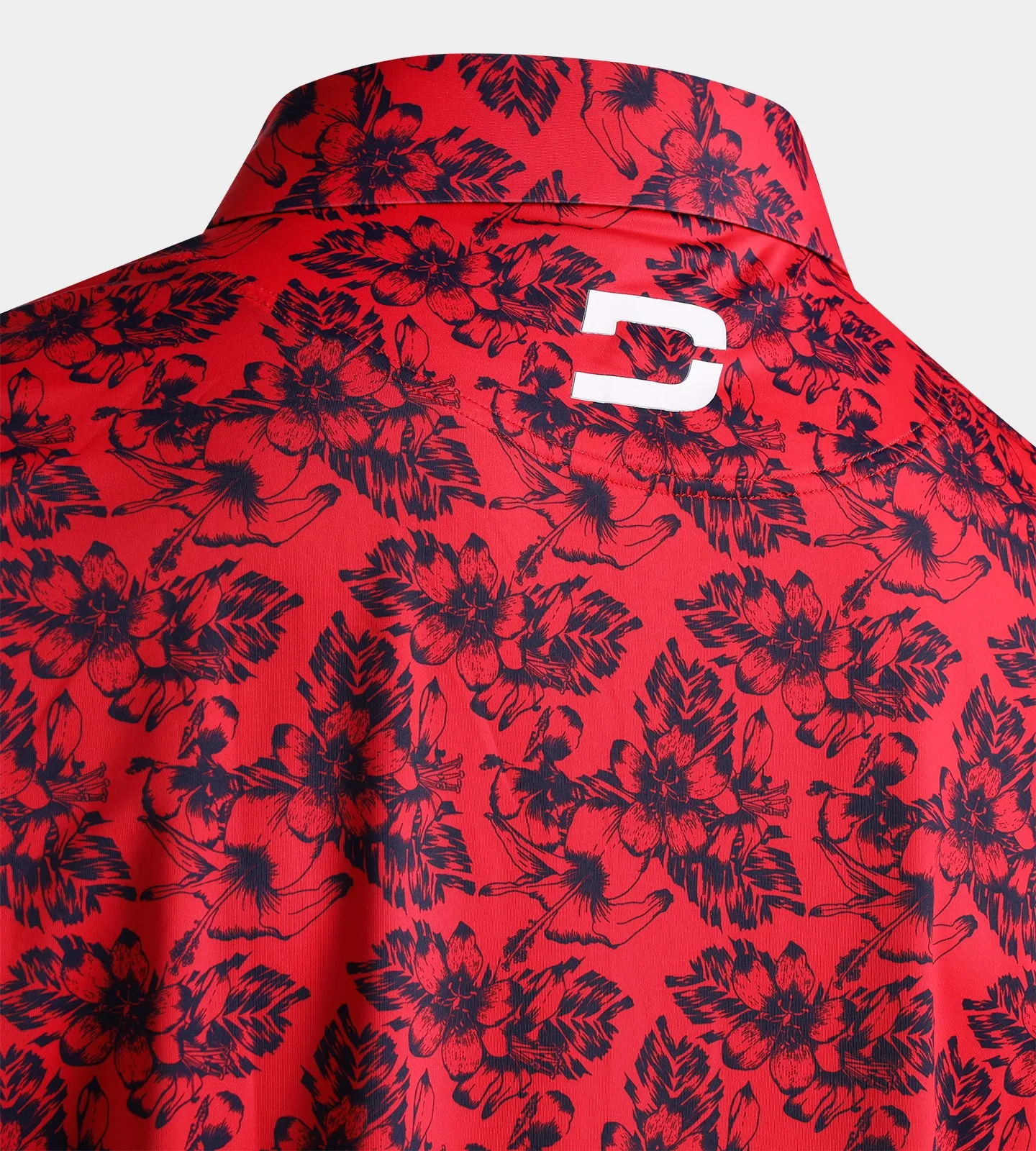 FLORAL TECH POLO - RED