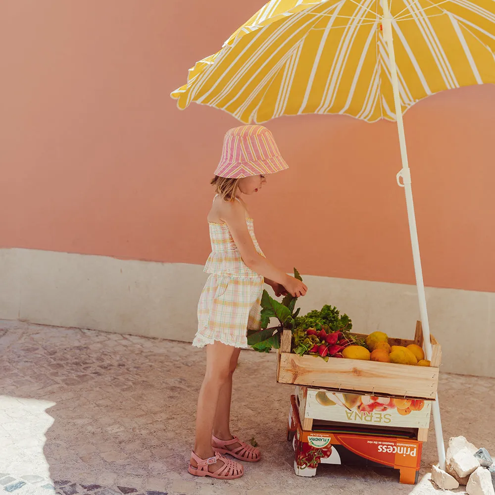 Florentina Top & Shorts Set | Yellow Positano Checks