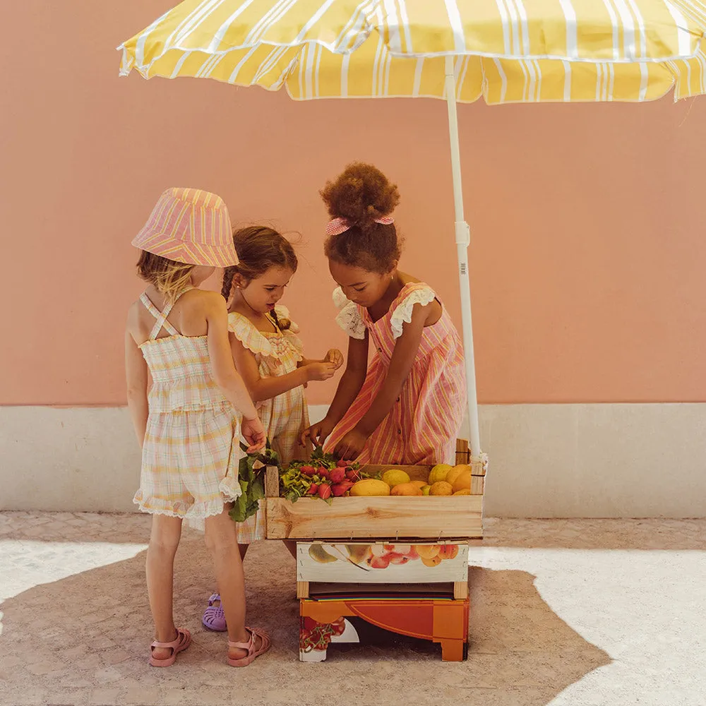 Florentina Top & Shorts Set | Yellow Positano Checks