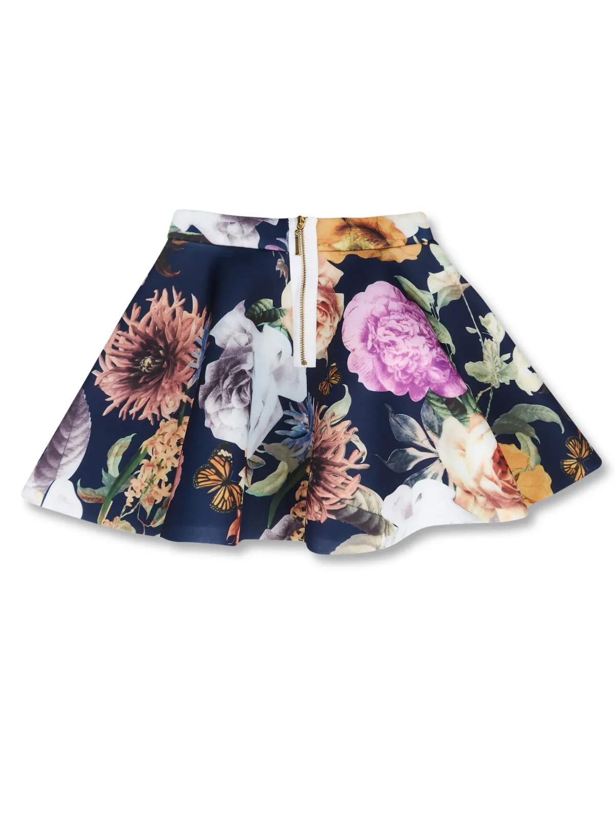 Flower Power Neoprene Floral Skater Skirt by Kids Couture