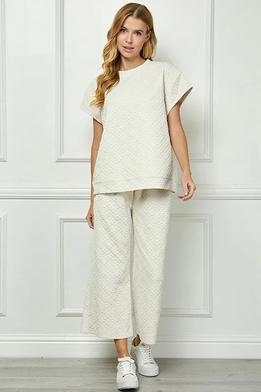 Flower textured Lounge Set
