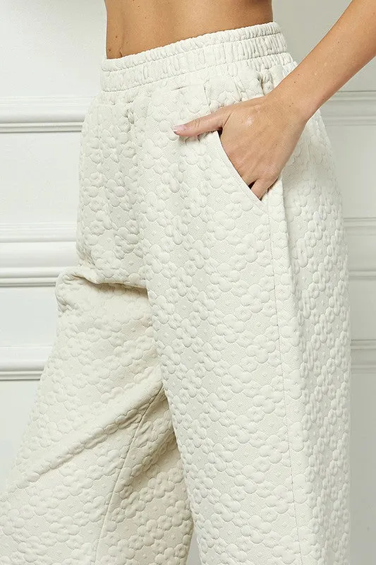 Flower textured Lounge Set