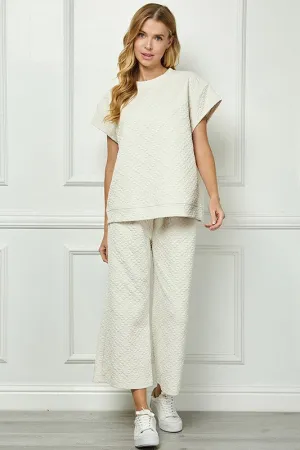 Flower textured Lounge Set