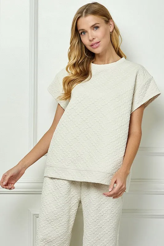 Flower textured Lounge Set