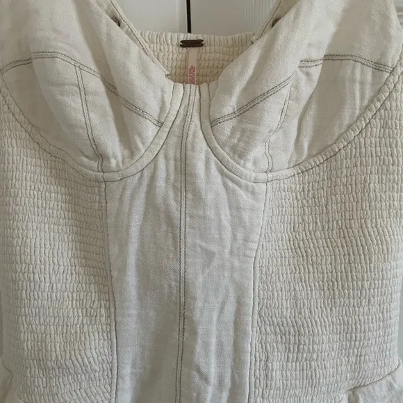 Free People Delilah White Romper Dress Skort Boho Coachella Festival