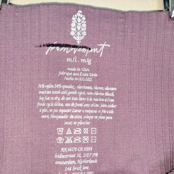 Free People Movement Good Karma Shorts in Elderberry Tea Mauve Size M/L NWT