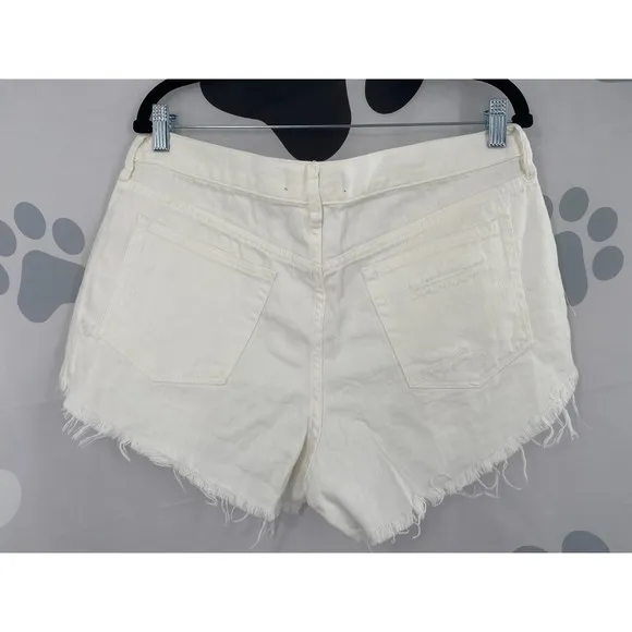 Free People NWT Loving Good Vibrations Cutoffs Denim Shorts Spring White 31 New