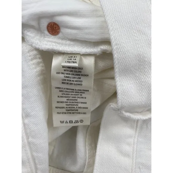 Free People NWT Loving Good Vibrations Cutoffs Denim Shorts Spring White 31 New