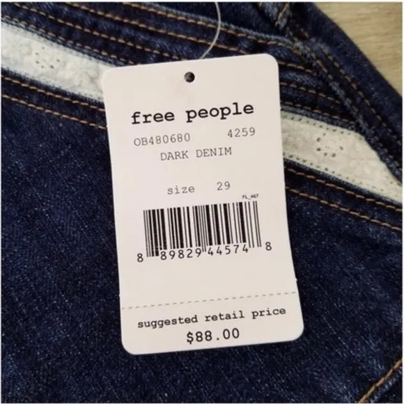 Free People Sweet Surrender Shorts Dark Size 29 NWT