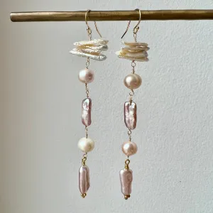 Fresh Water Pearl Long Dangle Earring