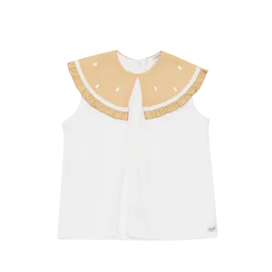 Frutas Blouse | Lemon | Crispy White