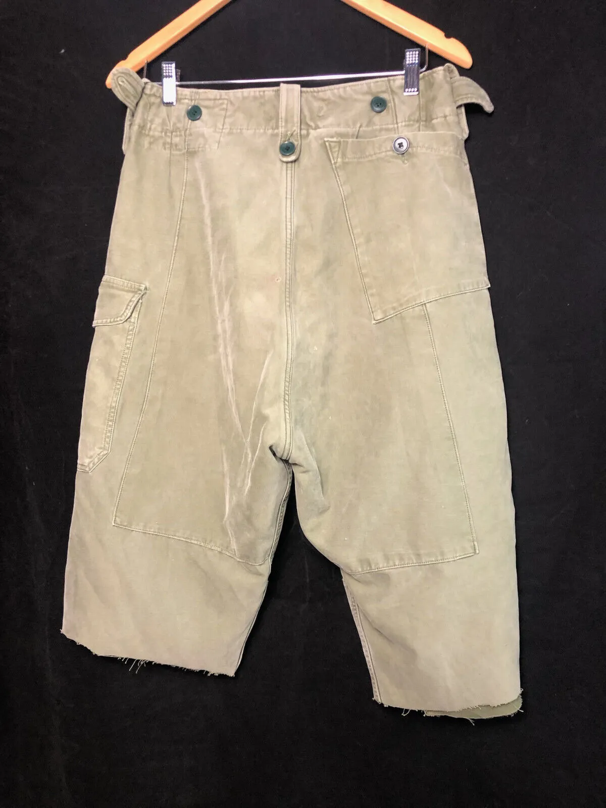 Genuine British Army 60 Pattern Field Trousers Converted to Shorts - 30" Waist