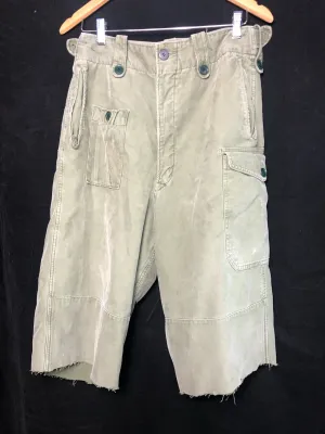 Genuine British Army 60 Pattern Field Trousers Converted to Shorts - 30" Waist