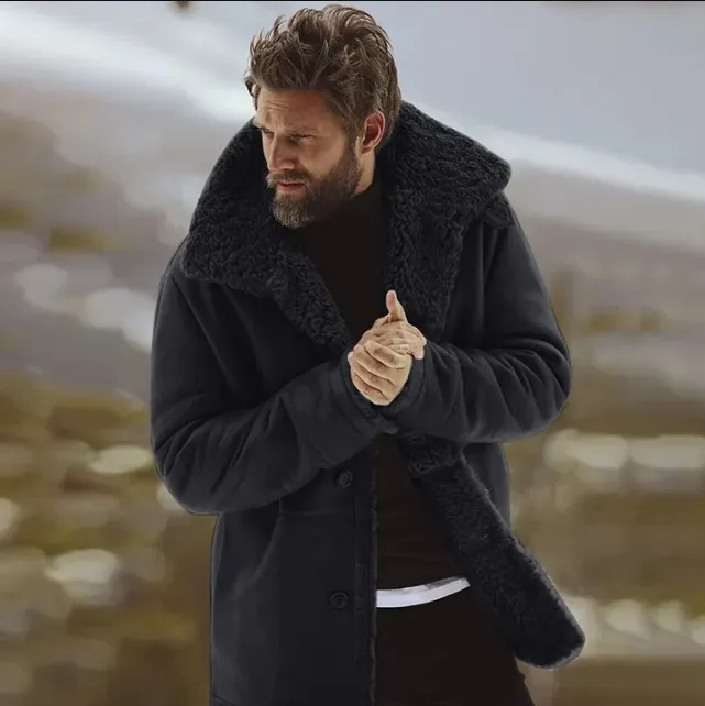 Gerwin warm coat, fur collar