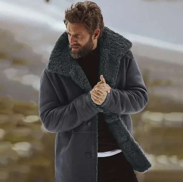 Gerwin warm coat, fur collar