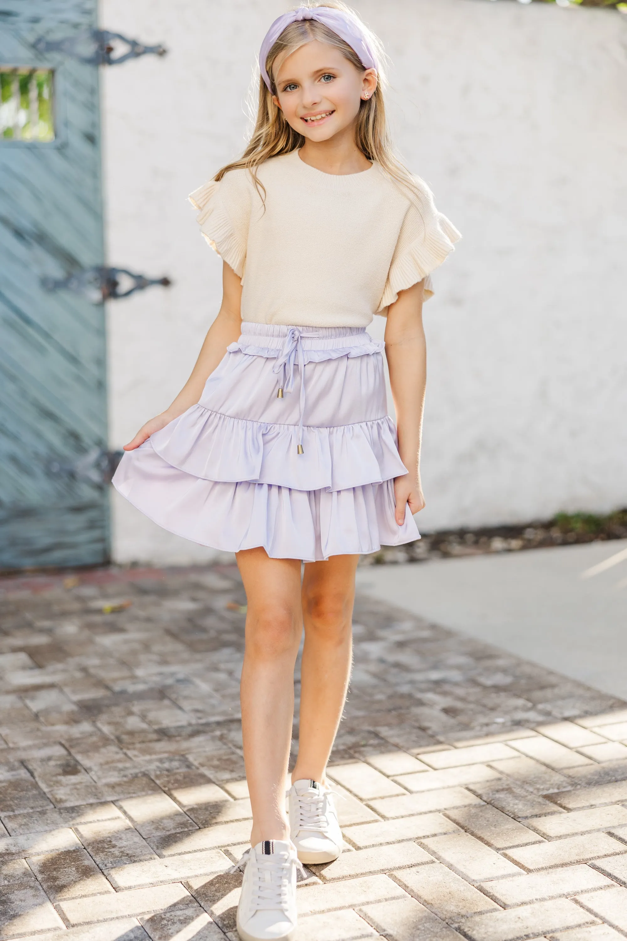Girls: Take The Leap Light Lavender Purple Skort