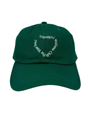 Green Embroidered Fitted Cap