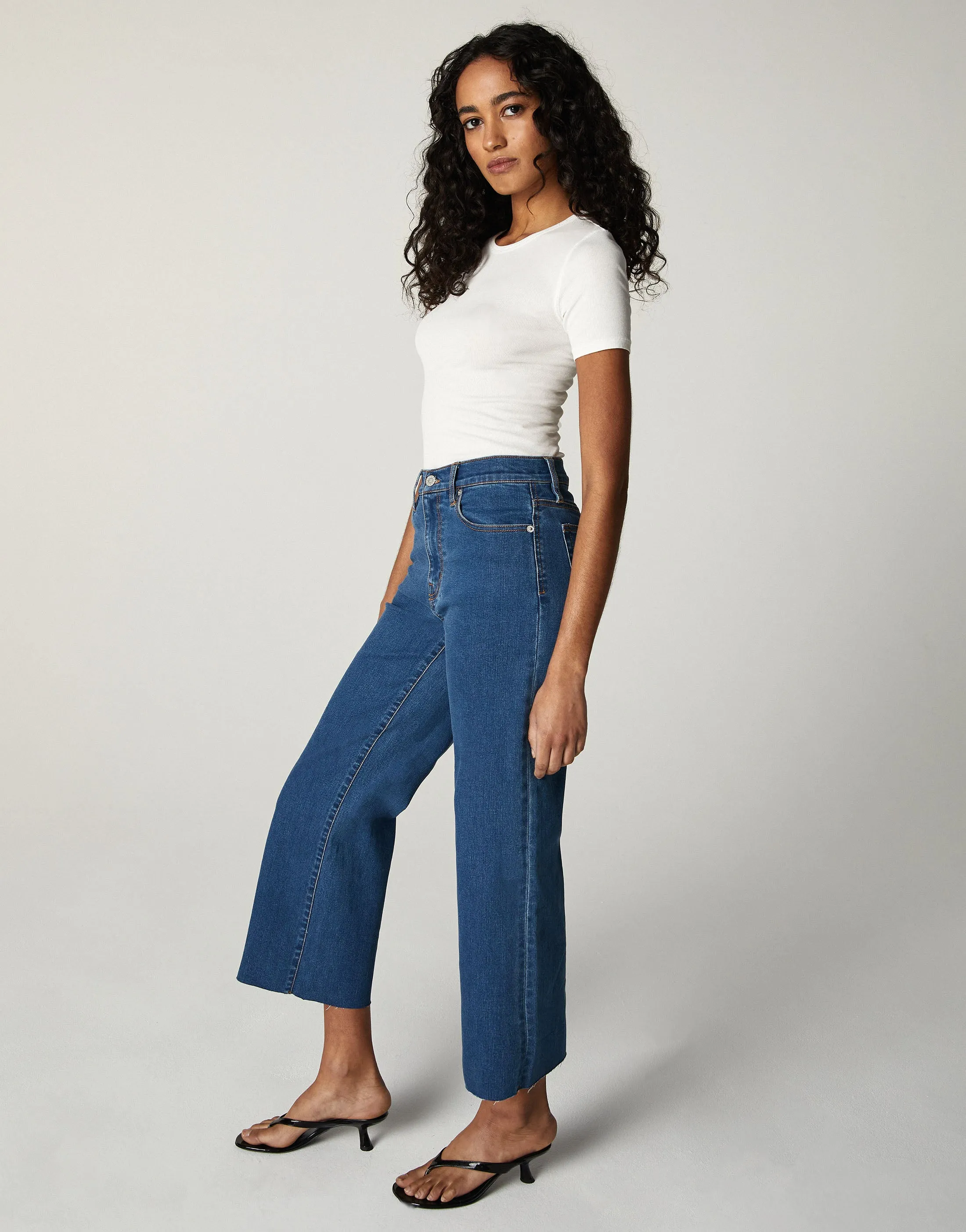 GRETA Mid-Rise Cropped Wide Leg in San Vicente