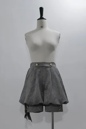 Grey Rabbit Hunt Dark Pattern Jacquard Print Ouji Vintage Prince Lolita Shorts