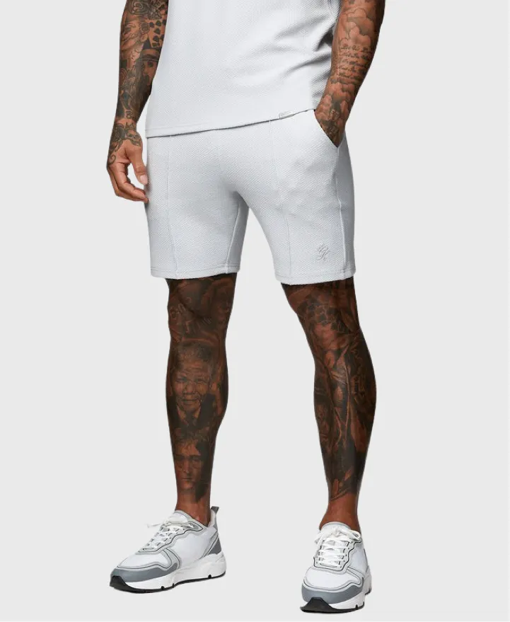 Gym King Signature Texture Shorts Light Grey