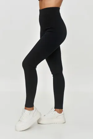 High-Waist Ribbed Leggings